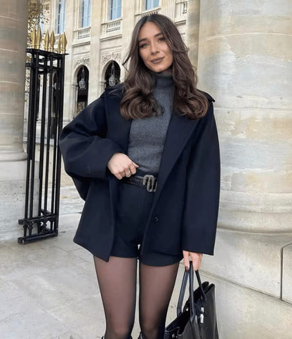 Mia | Manteau en laine oversize